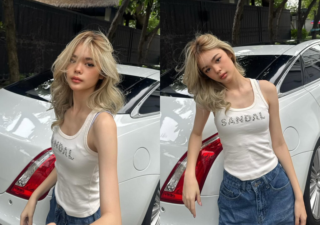 "น้องลียา" เปลี่ยนลุคใหม่ผมบลอนด์สาวอินเตอร์ กับรถคันหรูอลังการ สวยทั้งคนทั้งรถ